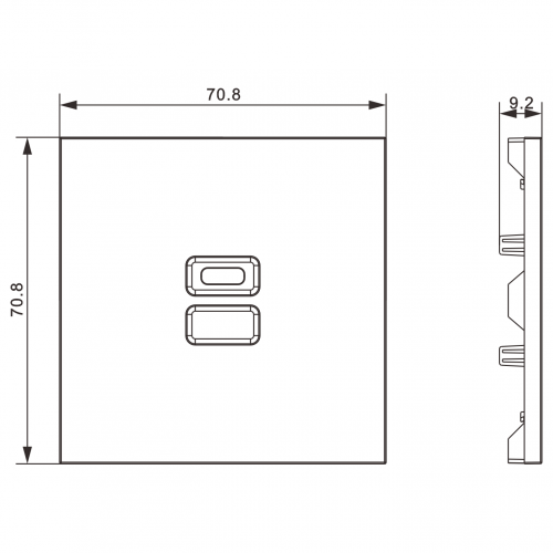 Купить Накладка для розеток USB, матовый белый, серия S08 DS28633 в rum24.ru фото: 2