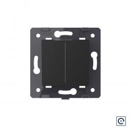 Двухклавишная механическая кнопка (звонок) Livolo, цвет черный (механизм), VL-C7-K2H-12