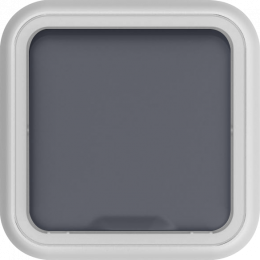 Розетка 1-я с защитной крышкой, 2К+З и шторками, накладная, цвет серый, IP55, серия W55 DIP18840