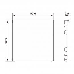 Заглушка (накладка), матовый карбон, серия A07 DE26830