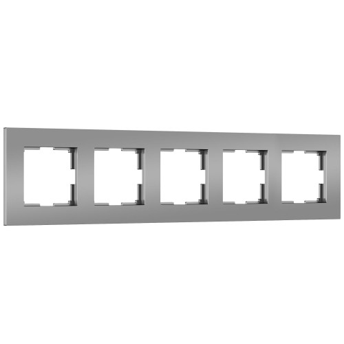Купить Рамка из поликарбоната на 5 постов Slab серебро софт в rum24.ru