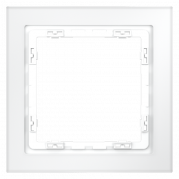 Рамка стеклянная VOLTUM S70 на 1 пост, (белый,матовый,стекло) VLS110102