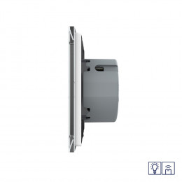 Одноклавишный сенсорный диммер Livolo с функцией радиоуправления, 1 пост, цвет белый