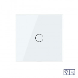 Одноклавишный сенсорный диммер Livolo с функцией радиоуправления, 1 пост, цвет белый