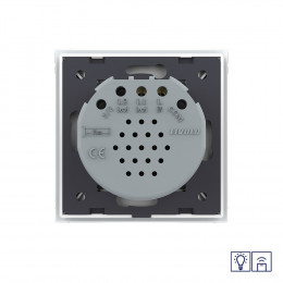 Одноклавишный сенсорный диммер Livolo с функцией радиоуправления, 1 пост, цвет белый