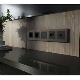 Рамка из поликарбоната на 5 постов Slab бронза софт