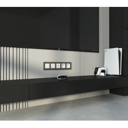 Рамка из поликарбоната на 5 постов Slab бронза софт