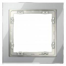 Рамка стеклянная VOLTUM S70 на 1 пост, (сталь, стекло) VLS110105