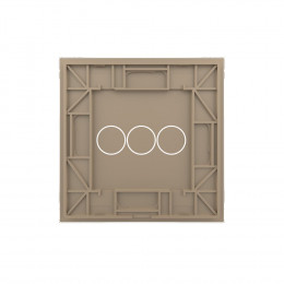 Панель для сенсорного выключателя LivoloTouch EU стандарт, 3 клавиши, цвет золотой, стекло