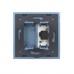 Розетка микрофон TRS 6.3 JACK одинарная Livolo, 1 пост, цвет синий