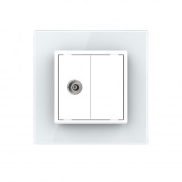 Розетка телевизионная одинарная Livolo, 1 пост, цвет белый VL-C791V-11