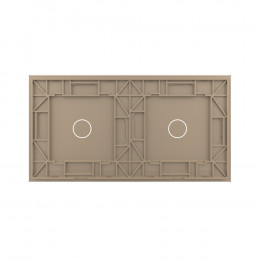 Панель для двух одноклавишных выключателей LIVOLO золотая BB-C7-C1/С1-13