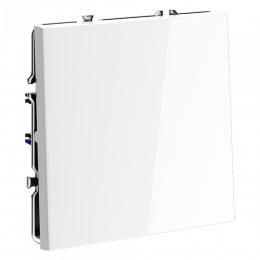 Выключатель встраиваемый VOLTUM S70 одноклавишный (белый глянцевый) VLS010101