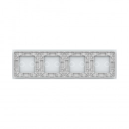 Панель для четырех двухлинейных выключателей: 2 + 2 + 2 + 2 Белая