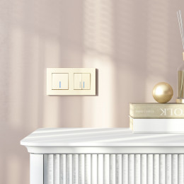 W0022911/ Рамка на 2 поста Slab (шампань софт)