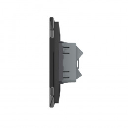 Розетка электрическая универсальная 16A Livolo, 1 пост, цвет черный