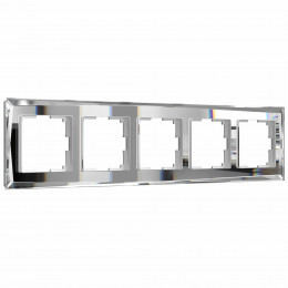 Рамка из стекла на 5 постов Diamant зеркальный