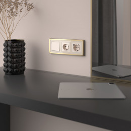 Выключатель одноклавишный (айвори акрил) Werkel W1110043