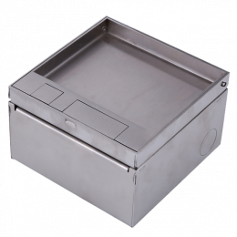 Лючок в пол 4 мод. (2 мод. 45х45 мм.) верт. установка, металл, в уровень с напольным покрытием DFB4SMLVL