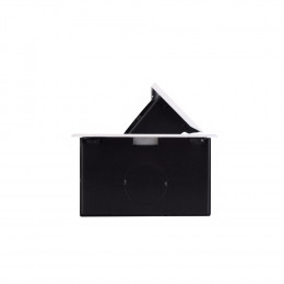 Розетка горизонтальная выдвижная 2 Euro 16A, USB type A+C с блоком 18W RocketSocket, проводка, цвет белый