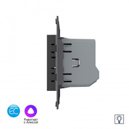 Одноклавишный умный сенсорный адаптивный диммер слайдер Livolo EC, цвет черный (механизм)