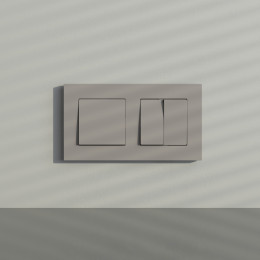 W0022917/ Рамка на 2 поста Slab (дымчатый софт)