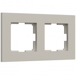 W0022917/ Рамка на 2 поста Slab (дымчатый софт)