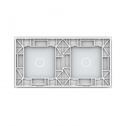 Панель для двух одноклавишных выключателей LIVOLO белая BB-C7-C1/С1-11