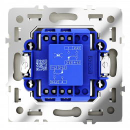 Перекрестный переключатель встраиваемый VOLTUM S70 одноклавишный (шелк) VLS010504