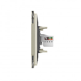 Розетка интернет одинарная RJ-45 кат.6 Livolo, 1 пост, цвет жемчужный