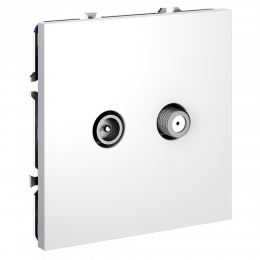 Розетка телевизионнная встраиваемая VOLTUM S70 оконечная TV+SAT, (белый матовый) VLS060402