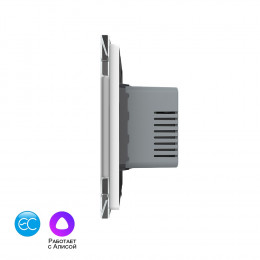 Умный терморегулятор пола Livolo EC 16А, сенсорное управление, датчик воздуха, 1 пост, цвет белый VL-C7FQ1Z2-2WPS23