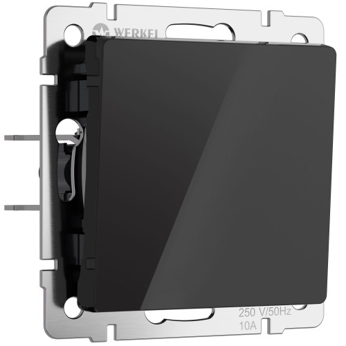 Купить Выключатель одноклавишный (черный акрил) Werkel W1110048 в rum24.ru