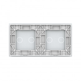 Панель для двух двухклавишных выключателей LIVOLO белая BB-C7-C2/С2-11