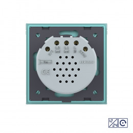 Двухклавишная сенсорная кнопка Livolo 12/24В, 1 пост, Зеленый VL-C702CH-18