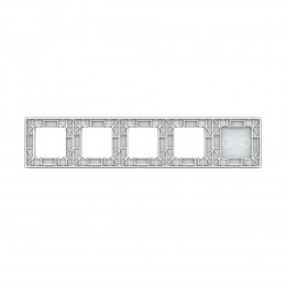 Панель для сенсорного выключателя и 4-х розеток Livolo, 2 клавиши, цвет белый, стекло