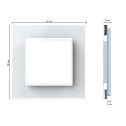 Рамка для розетки Livolo 1 пост, цвет белый, стекло BB-C7-SR-11