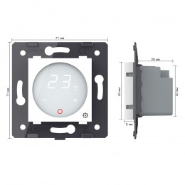 Терморегулятор пола Livolo 16А, сенсорное управление, датчик воздуха, Белый (механизм) VL-FCQ1-2WP