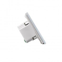 Терморегулятор Terneo S, стеклянная панель, сенсорное управление, внешний датчик температуры, белый TS-C701TM-11GL