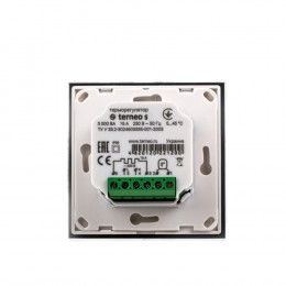 Терморегулятор Terneo S, стеклянная панель, сенсорное управление, внешний датчик температуры, белый TS-C701TM-11GL