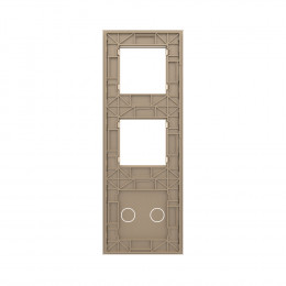 Панель вертикальная для сенсорного выключателя и двух розеток Livolo, 2 клавиши, цвет золотой, стекло