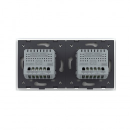 Сенсорный выключатель Livolo 4 клавиши (2+2), 2 поста Белый VL-C702-11/VL-C702-11