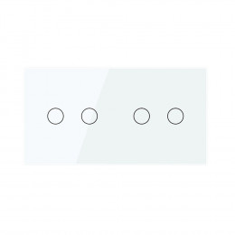 Сенсорный выключатель Livolo 4 клавиши (2+2), 2 поста Белый VL-C702-11/VL-C702-11