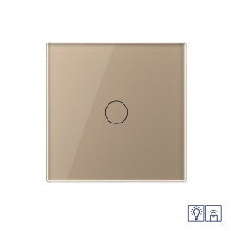 Одноклавишный сенсорный диммер Livolo с функцией радиоуправления, 1 пост, цвет золотой