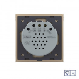 Одноклавишный сенсорный диммер Livolo с функцией радиоуправления, 1 пост, цвет золотой