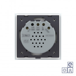 Сенсорный импульсный радиоуправляемый выключатель Livolo Quadro сухой контакт 1 клавиша Белый