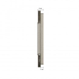 Рамка для розетки Livolo 5 постов, цвет шампань, стекло