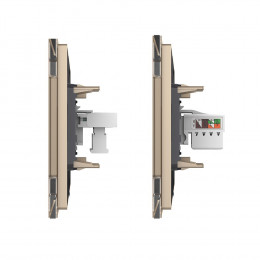 Розетка Телефон-Компьютер LIVOLO золотая VL-C791TC-13