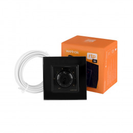 Терморегулятор Welrok RTP для рамки LIVOLO с механическим управлением, датчик пола 3 м, цвет черный