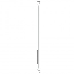 Панель вертикальная для двух сенсорных выключателей и розетки Livolo, 3 клавиши (1+2), цвет белый, стекло